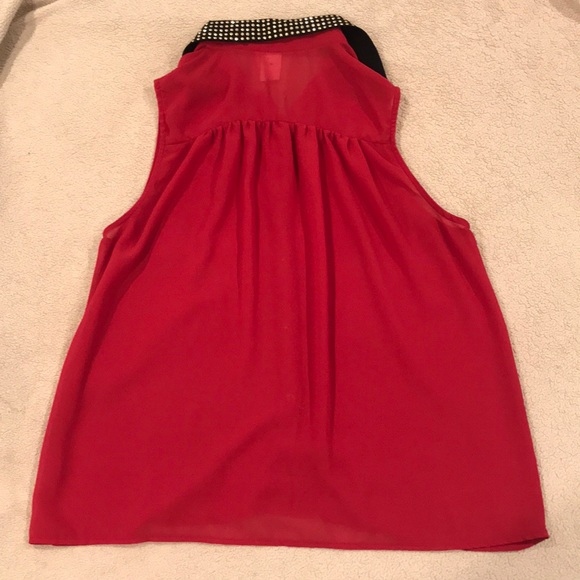 Red Collared Blouse - Picture 2 of 2